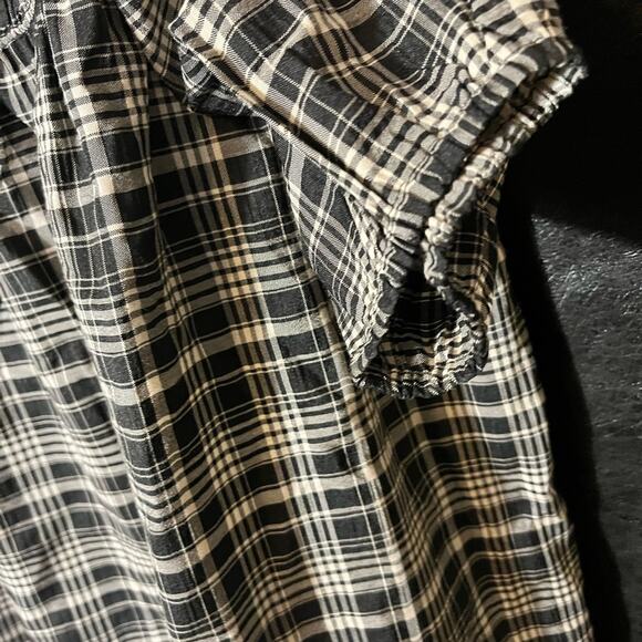 LOFT Black and White Plaid Midi Dress - Picture 8 of 11